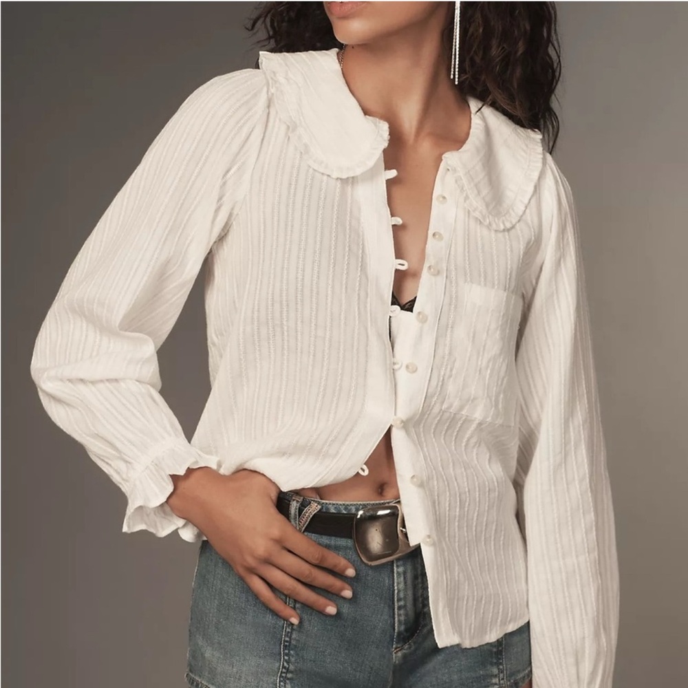 Anthropologie White Blouse